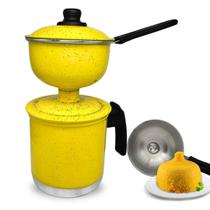 Cuscuzeira Porção Individual Nordestino em Alumínio Amarelo 1 Porção Cuscuzeira Porção Individual Nordestino em Alumínio Amarelo 1 Porção