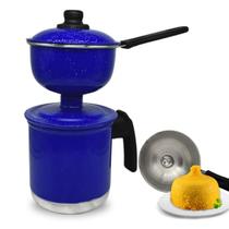 Cuscuzeira Porção Individual Nordestino em Alumínio Azul 1 Porção Cuscuzeira Porção Individual Nordestino em Alumínio Azul 1 Porção