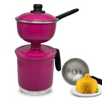 Cuscuzeira Porção Individual Nordestino em Alumínio Rosa 1 Porção Cuscuzeira Porção Individual Nordestino em Alumínio Rosa 1 Porção