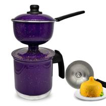 Cuscuzeira Porção Individual Nordestino em Alumínio Roxo 1 Porção Cuscuzeira Porção Individual Nordestino em Alumínio Roxo 1 Porção