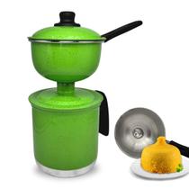 Cuscuzeira Porção Individual Nordestino em Alumínio Verde 1 Porção Cuscuzeira Porção Individual Nordestino em Alumínio Verde 1 Porção