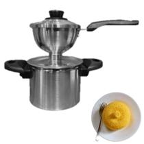 Cuscuzeira Porção Individual Nordestino Mini Paulistinha Fácil Uso Cuscuzeiro de Caminhoneiro Peito de Moça Alumínio Ironte