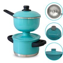 Cuscuzeira Porção Individual Pequena Nordestina de Alumínio Tiffany 1 Porção Cuscuzeira Porção Individual Pequena Nordestina de Alumínio Tiffany 1 Porção