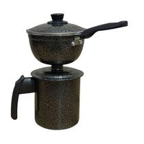 Cuscuzeira Porção Unica Preta Craqueada Cuscuzeira Porção Unica Preta Craqueada