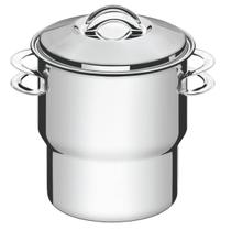 Cuscuzeira Tramontina Aço Inox 2,2L Solar Alças Tampa 14cm Individual Ralo Interno