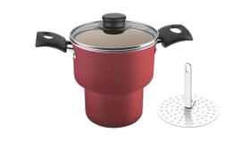 Cuscuzeira Tramontina Antiaderente 14cm Vermelha Turim Cuscuzeira Tramontina Antiaderente 14cm Vermelha Turim