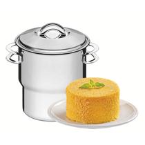 Cuscuzeira tramontina solar inox com tampa 14cm 2,2l fundo triplo Cuscuzeira tramontina solar inox com tampa 14cm 2,2l fundo triplo