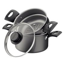 Cuscuzeira Tramontina Turim RevestimentoAntiaderente Starflon Max Chumbo 16 cm Cuscuzeira Tramontina Turim RevestimentoAntiaderente Starflon Max Chumbo 16 cm