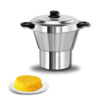 Cuscuzeiro Alumínio Nordestino polido resistente n 14 cuscuz - No Limite Cuscuzeiro Alumínio Nordestino polido resistente n 14 cuscuz - No Limite