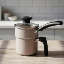 Cuscuzeiro Colore 10 1.35 L Tampa de Vidro - Bege Stone Cuscuzeiro Colore 10 1.35 L Tampa de Vidro - Bege Stone