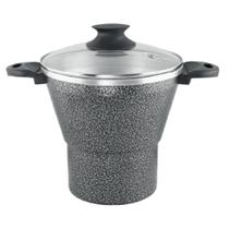 Cuscuzeiro Com Tampa de Vidro N20 Em Alumínio Cuscuz Nordestino Alimentos A Vapor Panela Cuscuzeira Pintada Craqueada - Cuscuzeiro Com Tampa de Vidro N20 Em Alumínio Cuscuz Nordestino Alimentos A Vapor Panela Cuscuzeira Pintada Craqueada -