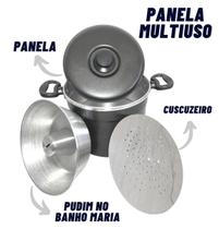 Cuscuzeiro Craqueado De Alumínio 18' Panela Pudim Inmetro - JL Comercio