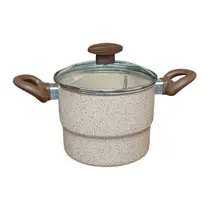 Cuscuzeiro Crema 16 cm 2,6 Litros Tampa de Vidro Cuscuzeiro Crema 16 cm 2,6 Litros Tampa de Vidro