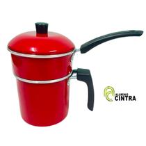 Cuscuzeiro Cuscuzeira Nordestino Alumínio Individual Biquinho Mini Pequeno 1 Porção 2 peças