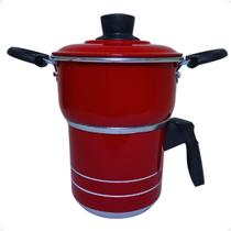 Cuscuzeiro De Alumínio 3 Em 1 Individual 16cm 3x1 Faz cuscuz Legumes a Vapor