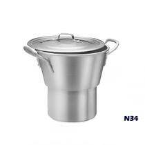 Cuscuzeiro de Alumínio Industrial com Base e Tampa 6,4 Litros n34 ABC