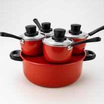 Cuscuzeiro Drone Nordestino 4 Porções De Alumínio Colorida cor Vermelho Cuscuzeiro Drone Nordestino 4 Porções De Alumínio Colorida cor Vermelho