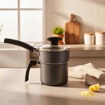 Cuscuzeiro Enjoy 10 1.35 L com Tampa de Vidro - CINZA