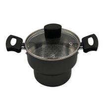 Cuscuzeiro Enjoy Antiaderente 14cm Com Tampa de Vidro - Cinza Cuscuzeiro Enjoy Antiaderente 14cm Com Tampa de Vidro - Cinza