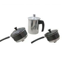 Cuscuzeiro Individual para Duas Pessoas Craqueado Preto Cuscuzeiro Individual para Duas Pessoas Craqueado Preto