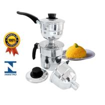 Cuscuzeiro Individual Prático Nordestino Duas Medidas Peitinho de Moça 2 em 1 Alumínio Resistente Cuscuzeiro Individual Prático Nordestino Duas Medidas Peitinho de Moça 2 em 1 Alumínio Resistente