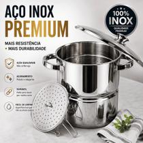 Cuscuzeiro Inox Nº16 Individual 100 Inoxidável Importado Linha Luxo