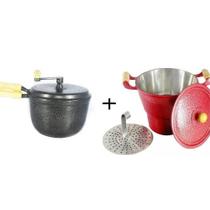 Cuscuzeiro N20 + Pipoqueira de Alumínio Fundido Craqueados Cuscuzeiro N20 + Pipoqueira de Alumínio Fundido Craqueados