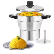 Cuscuzeiro Pequeno Nº 12 Alumínio Oliveira - Cuscuz cuscus Porção Individual Pequena Familia - PANAMI Cuscuzeiro Pequeno Nº 12 Alumínio Oliveira - Cuscuz cuscus Porção Individual Pequena Familia - PANAMI