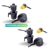 Cuscuzeiro preto craqueada 300 ml e 500 ml presente cabo resistente Cuscuzeiro preto craqueada 300 ml e 500 ml presente cabo resistente