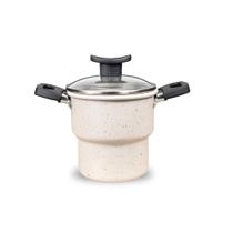 Cuscuzeiro Teflon Antiaderente 14cm com Tampa de Vidro Cuscuzeiro Teflon Antiaderente 14cm com Tampa de Vidro