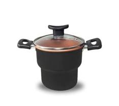 Cuscuzeiro Teflon Antiaderente 14cm com Tampa de Vidro Cuscuzeiro Teflon Antiaderente 14cm com Tampa de Vidro