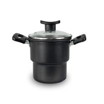 Cuscuzeiro Teflon Antiaderente Tampa de Vidro 14cm Cuscuzeiro Teflon Antiaderente Tampa de Vidro 14cm
