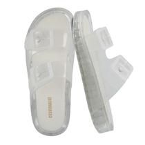 CUSHIONAIRE Chinelo Feminino Impermeável para Piscina com Fivela Ajustável CUSHIONAIRE Chinelo Feminino Impermeável para Piscina com Fivela Ajustável