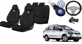 Customize com Classe: Capas de Tecido para Bancos Spacefox 2006-2018 + Capa de Volante + Chaveiro VW Customize com Classe: Capas de Tecido para Bancos Spacefox 2006-2018 + Capa de Volante + Chaveiro VW