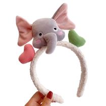 Cute Bear Headband Animal Cartoon Frog Elephant Headdress Party Hair Accessorie - Elefante cinza