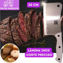 Cutelo 30cm Corte Inox Peixe Cortes Carne Churrasco Cabo Ergonômico