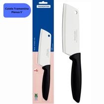 Cutelo 5 Tramontina Plenus Lâmina em Aço Inox e Cabo Preto