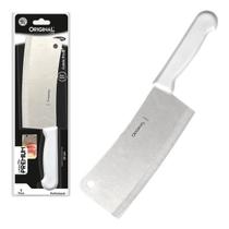 Cutelo Aço Inox Premium 8 Polegadas Profissional Cabo Branco Afiadíssimo Cutelo Aço Inox Premium 8 Polegadas Profissional Cabo Branco Afiadíssimo