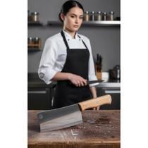 Cutelo Aço Manganês Profissional 17,5cm Churrasco Rústico