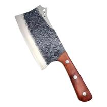 Cutelo Artesanal Churrasco Full Tang Rústico Aço Inox