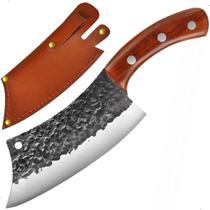 Cutelo Artesanal Profissional Aço Inox Cabo Madeira 27cm Cutelo Artesanal Profissional Aço Inox Cabo Madeira 27cm