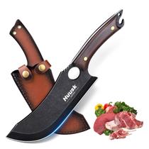 Cutelo de carne Huusk forjado à mão em aço japonês Dark Knight Cutelo de carne Huusk forjado à mão em aço japonês Dark Knight