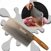 Cutelo Do Chef Em Aço Inox Afiadíssimo Cor Madeira Na Caixa