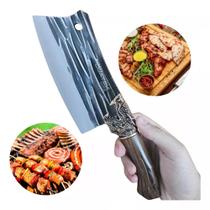 Cutelo, Faca e Facão Elegante Culinária de Luxo Profissional Cabo de Madeira com Cobre SLKAF120