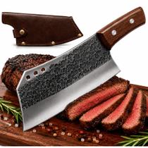 Cutelo Faca Profissional 29cm Aço Inox Original Para Açougueiro Churrasco Cozinha Chef Carne Osso