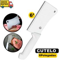 Cutelo Inox Machadinha Açougueiro Para Cortar Alimentos Cortes Perfeito E Afiado