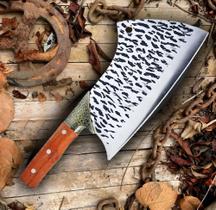 Cutelo Machado Inox Churrasco Artesanal Grande Rústico