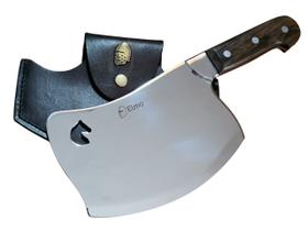 Cutelo Origem Padrão Elmo 7 Cabo Madeira Bainha Couro