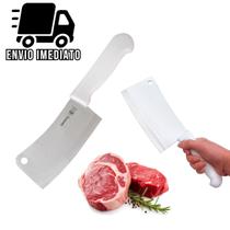 Cutelo Profissional Machadinha de Aço Inox para Corte de Carne Faca Cozinha Lâmina Ultra Afiada