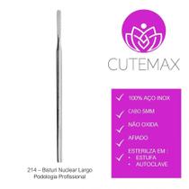 CUTEMAX - Bisturi Nuclear Largo Profissional Podologia Manicure em Aço Inox - 214